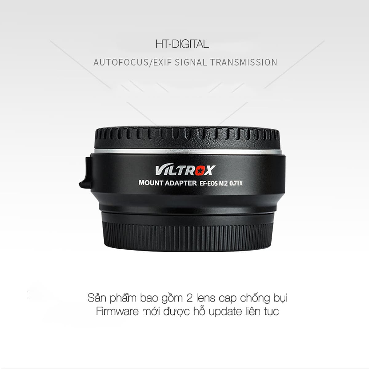 Ngàm chuyển Viltrox EF-EOS M2 (Mark II) cho Canon EOS M M2 M3 M5 M6 M10 M50 M100 (Hàng chính hãng)