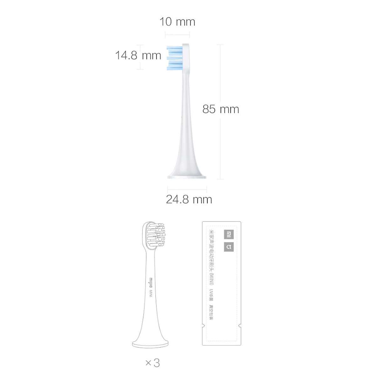 Đầu Thay Thế Bàn Chải Điện Xiaomi MiJia Sonic (3 Cái)