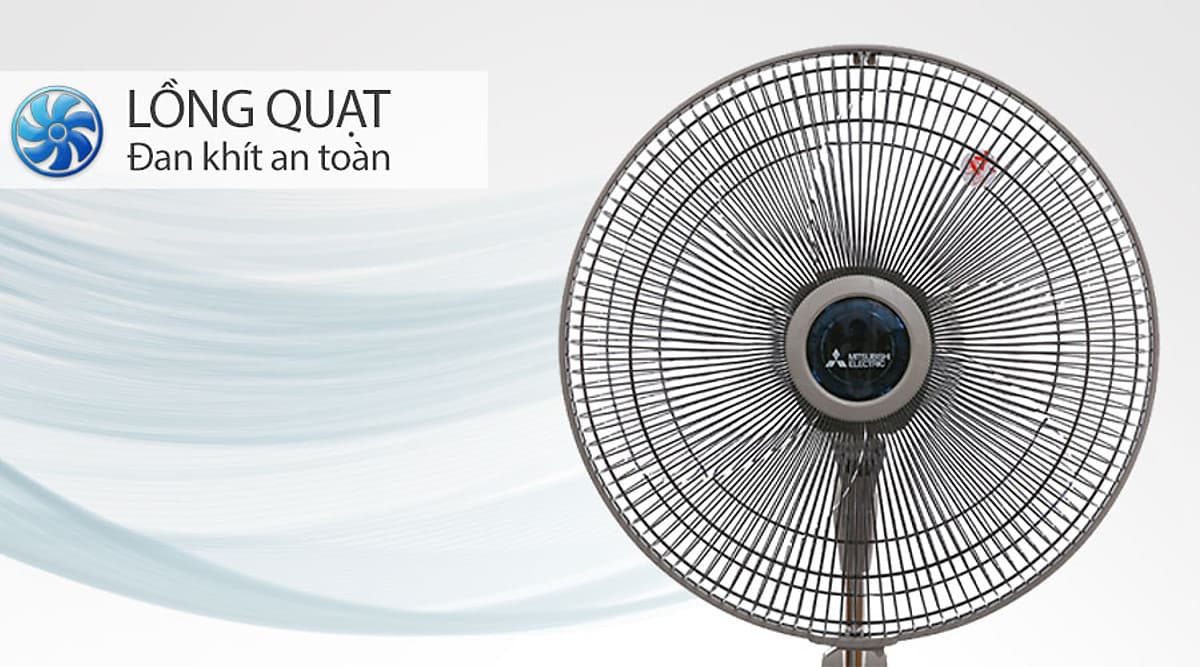 Quạt Đứng cao cấp MITSUBISHI LV16-RV CY-RD  48W, cánh 40cm, có điều chỉnh độ cao Made in Thailand HÀNG CHÍNH HÃNG 