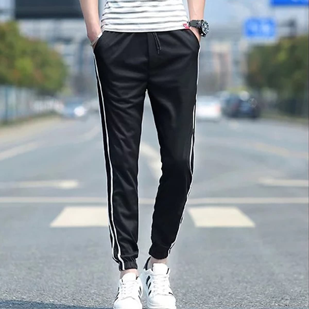 Quần dài thể thao nam 2 sọc