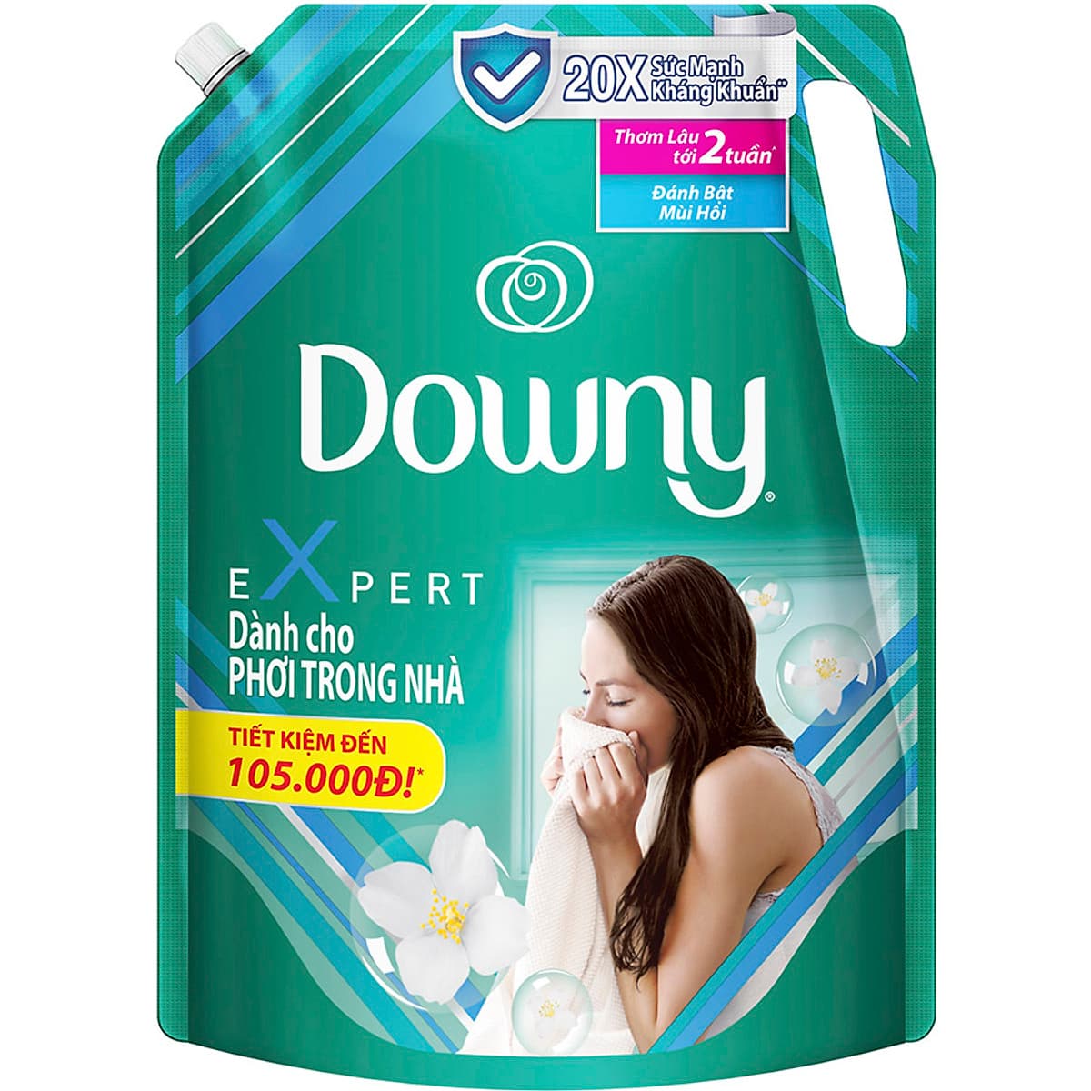 Nước Xả Vải Downy Expert Dành Cho Phơi Trong Nhà 2.4L (dạng túi)