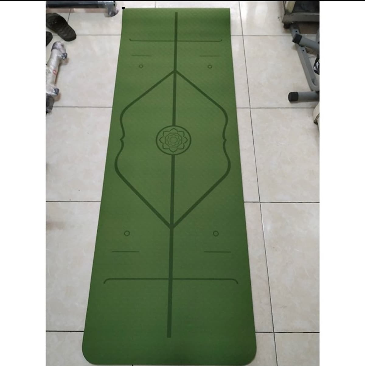Thảm tập yoga định tuyến 6mm TPE  kèm túi đựng