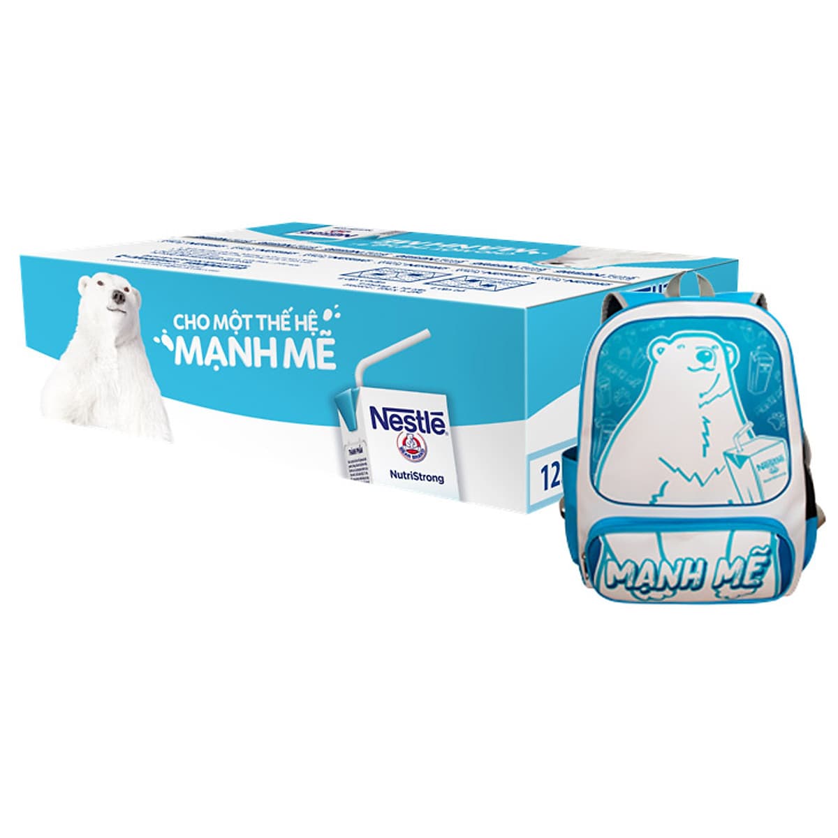 1 Thùng Sữa nước Nestlé có đường 180ml Tặng Balo Gấu Mạnh Mẽ