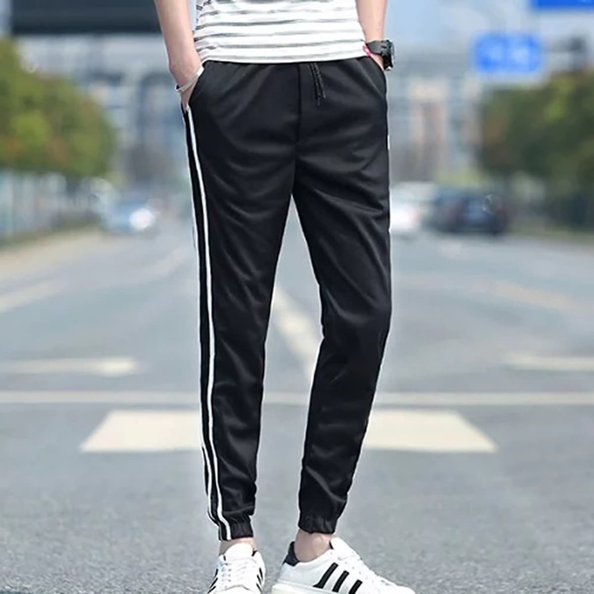 Quần dài thể thao nam 2 sọc