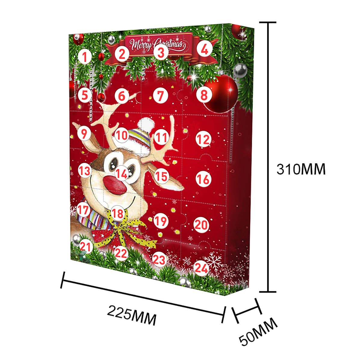 Christmas Elk Advent Calendar 2020 With 24 Little Doors Mystery Gift for Kids Children Fun Surprise