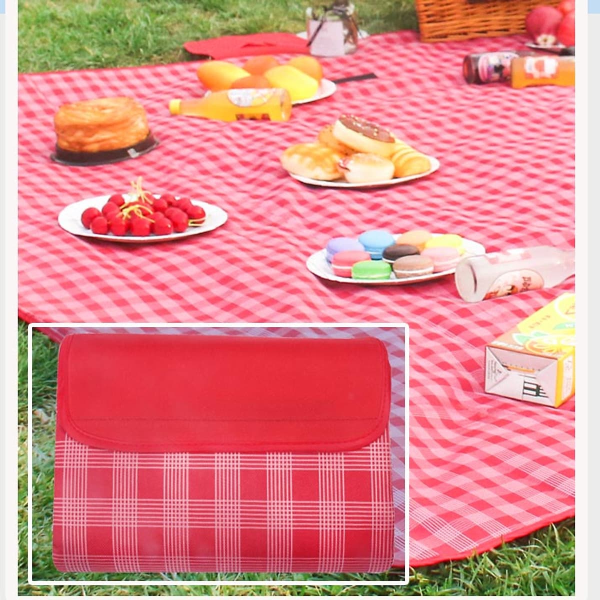 THẢM DÃ NGOẠI, DU LỊCH, PICNIC CAO CẤP - Chống thấm nước, họa tiết caro, gấp gọn tiện lợi - 2 kích thước khách chọn màu!
