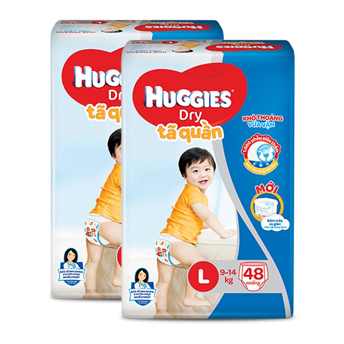 Combo 2 Tã quần HUGGIES DRY BIG JUMBO M54 - L48 - XL42 - XXL38