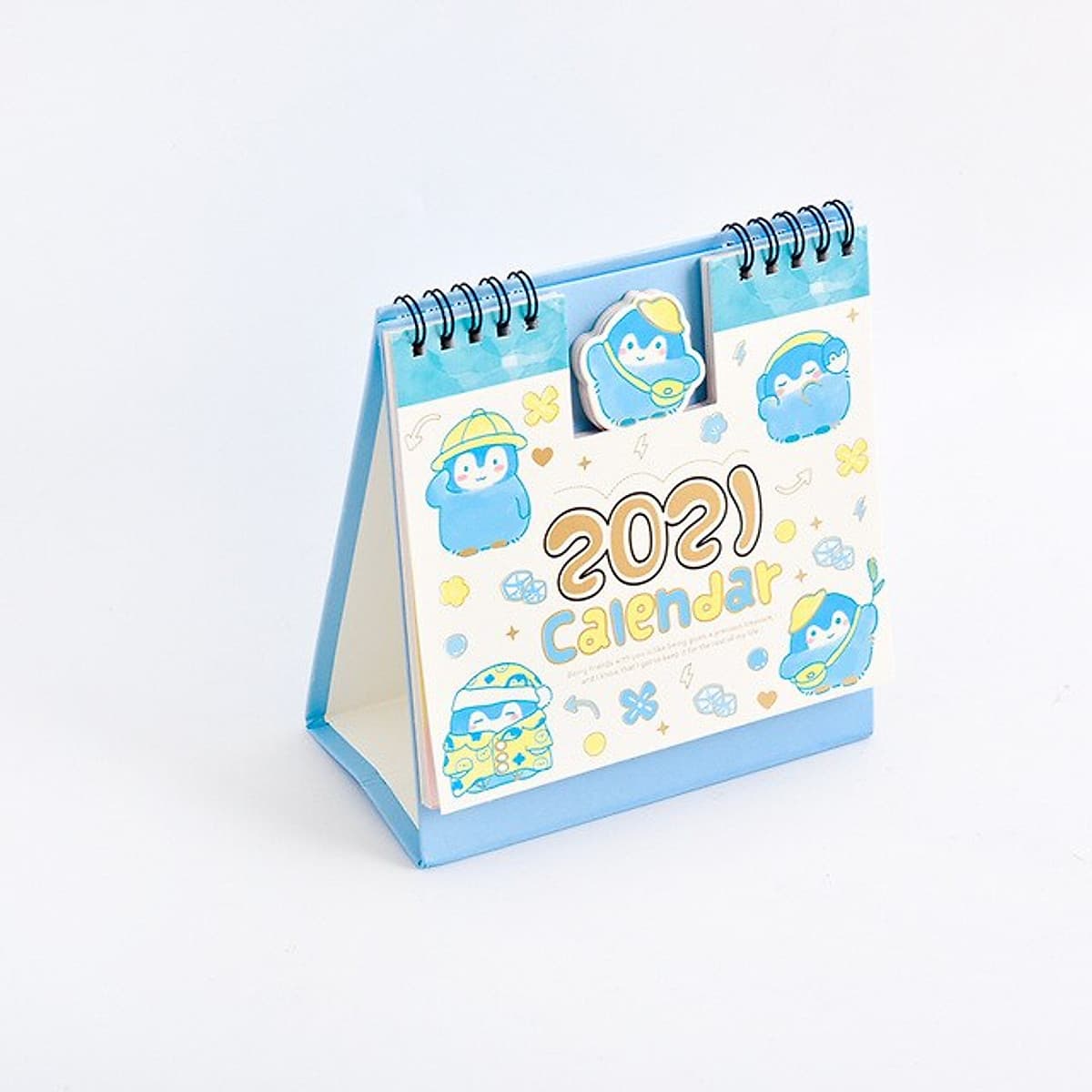 Lịch Để Bàn 2021 Siêu Dễ Thương Để Bàn Làm Việc Học Tập Tặng Kèm Sticker Trang Trí 