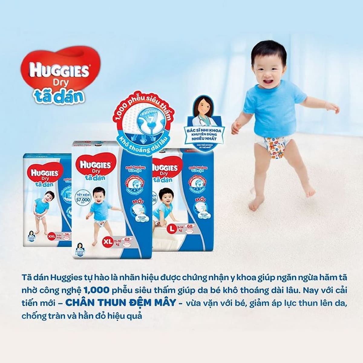 Tã dán sơ sinh Huggies mới size S gói 30 miếng