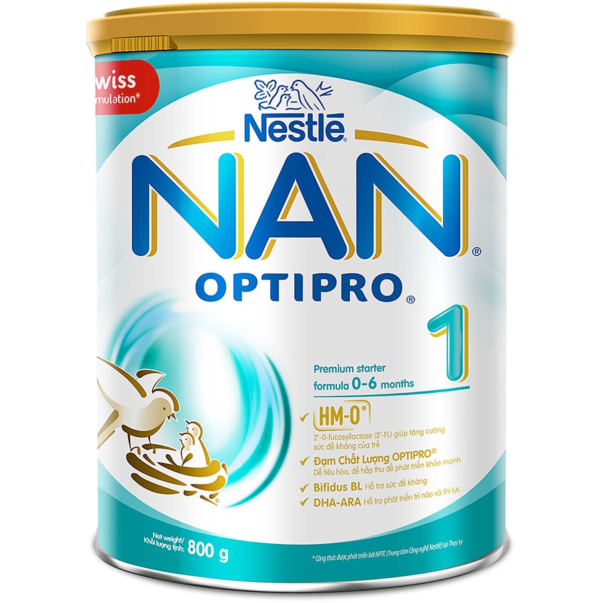 Bộ 2 Sữa Bột Nestlé Nan Optipro 1 Lon 800G (Công Thức Bổ Sung HM-O)