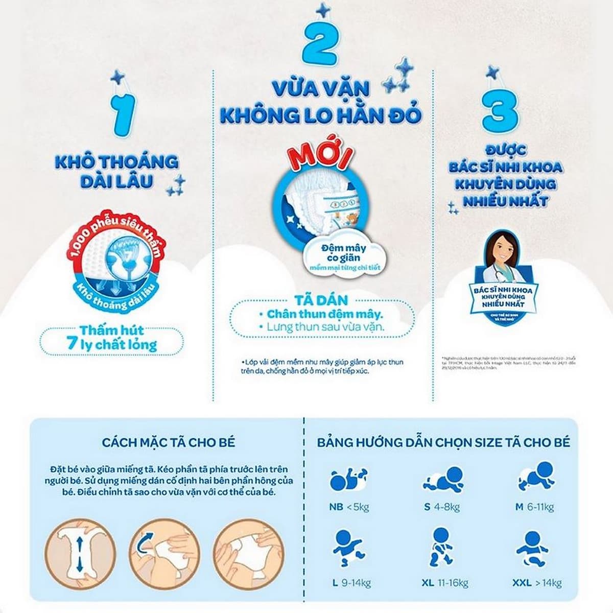 Tã dán sơ sinh Huggies mới size S gói 30 miếng