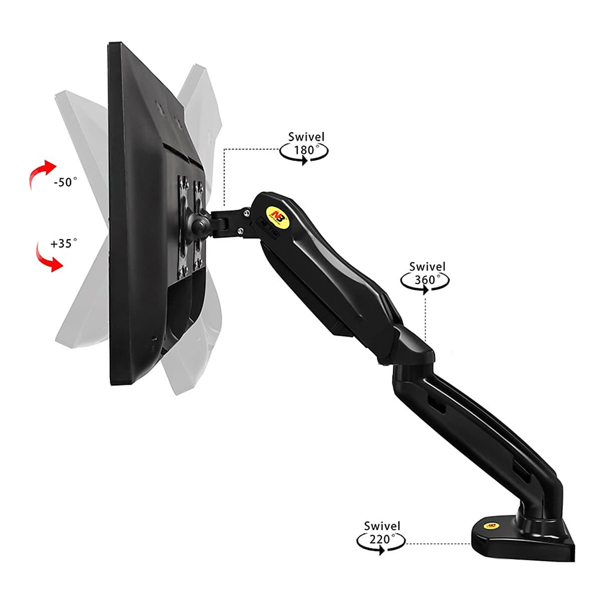 Giá Treo 2 Màn Hình Để Bàn F160 (17-27 inch) - Hàng Nhập Khẩu