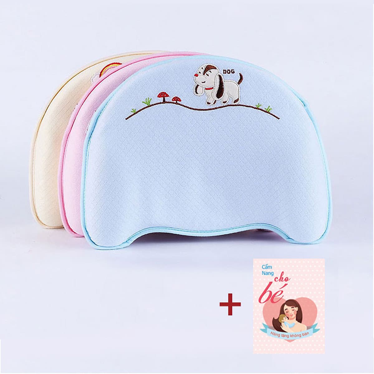 Gối cao su non cho bé cao cấp. Gối chống bẹp đầu, méo đầu, móp đầu cho em bé và trẻ sơ sinh Babyupp. Tặng kèm cẩm nang chăm sóc bé