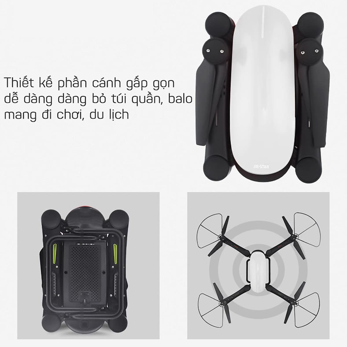 Flycam gấp gọn X9 quay phim chụp ảnh full-HD 1080p pin 1200mAh xem trực tiếp trên điện thoại