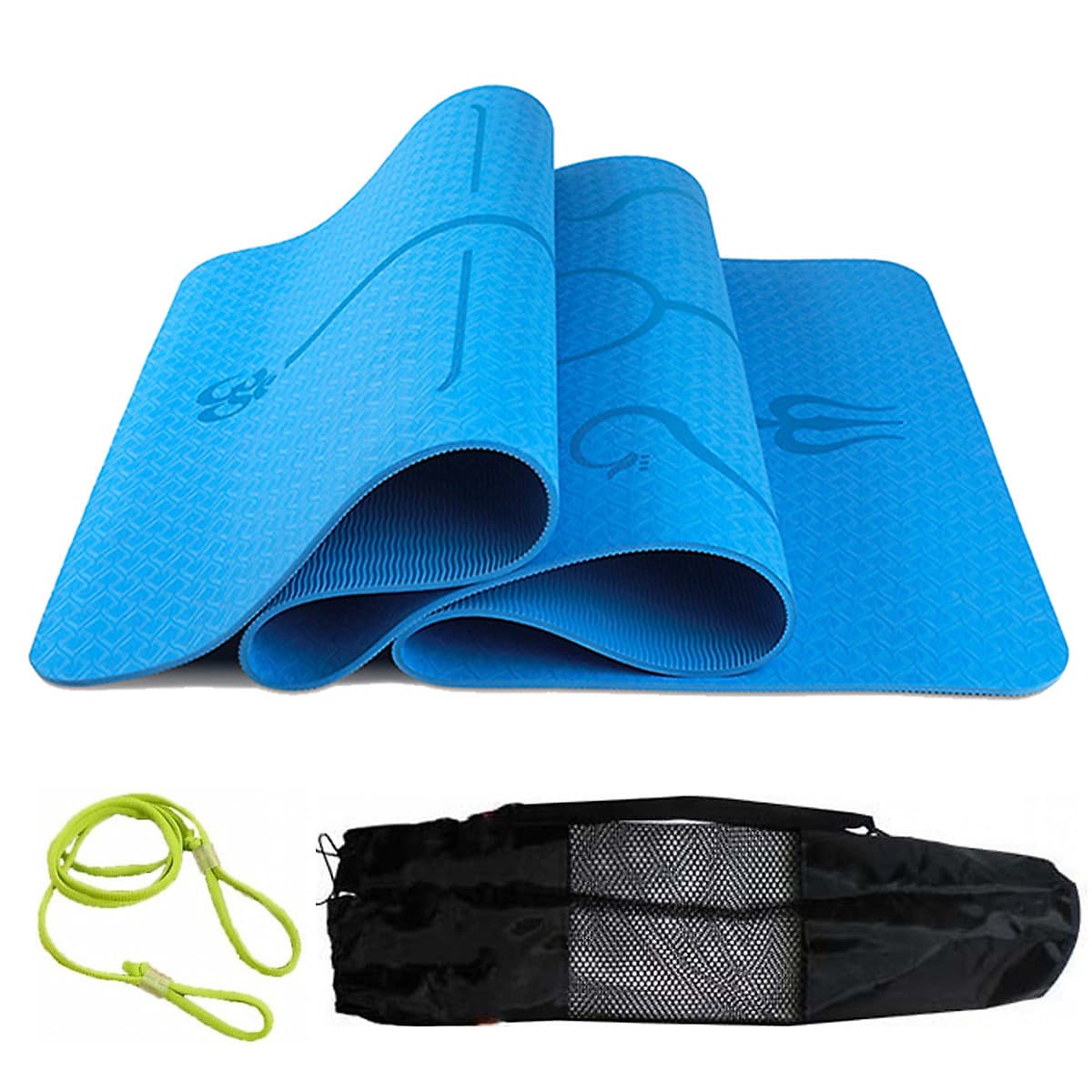 Thảm Tập Yoga Định Tuyến miDoctor + Túi Đựng Thảm Tập Yoga Định Tuyến + Dây Buộc Thảm Tập Yoga Định Tuyến (Túi, Dây Giao Màu Ngẫu Nhiên)