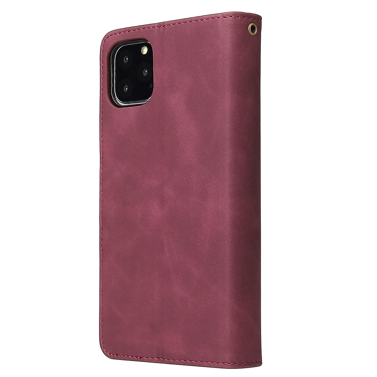 For iPhone 11 iPhone 11 pro iPhone 11 pro max PU Leather Side Magnetic Buckle Multi-card Bracket Full Protective Case with Zipper Wallet Style:iPhone 11 Pro