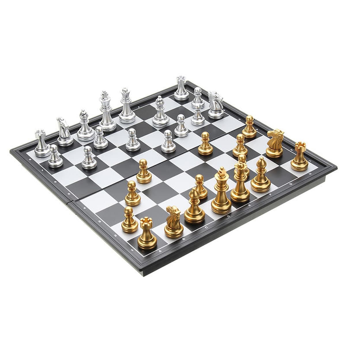 Bộ cờ Vua nam châm Quân Nhũ Bạc Vàng cao cấp