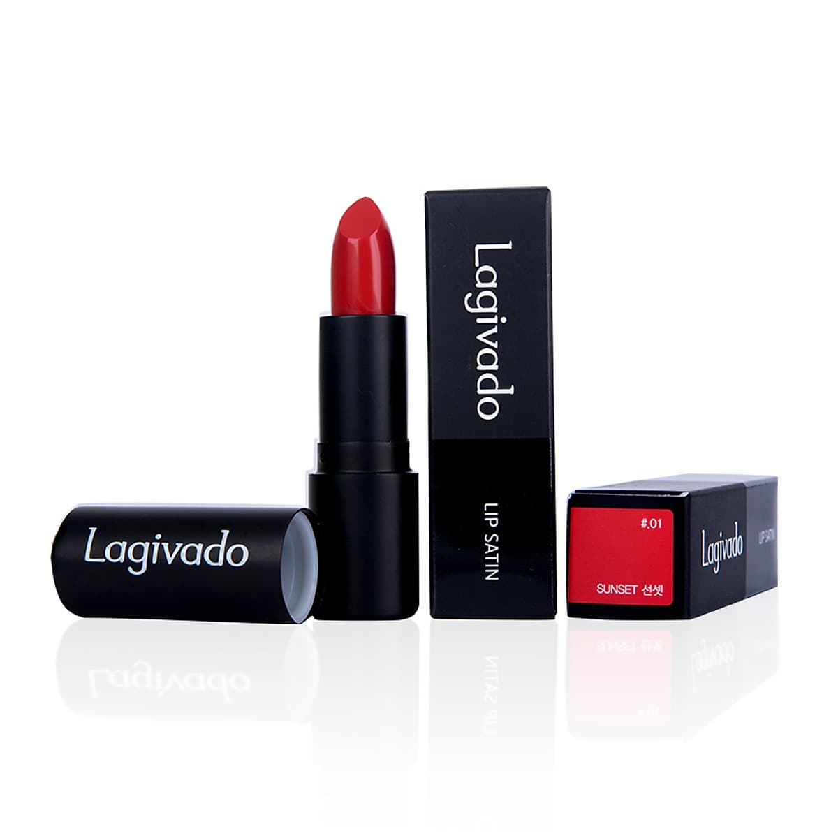 Son lì có dưỡng lên môi màu chuẩn, lâu trôi Hàn Quốc Lagivado Lip Satin dạng thỏi 3.5 gram -  có 5 màu son