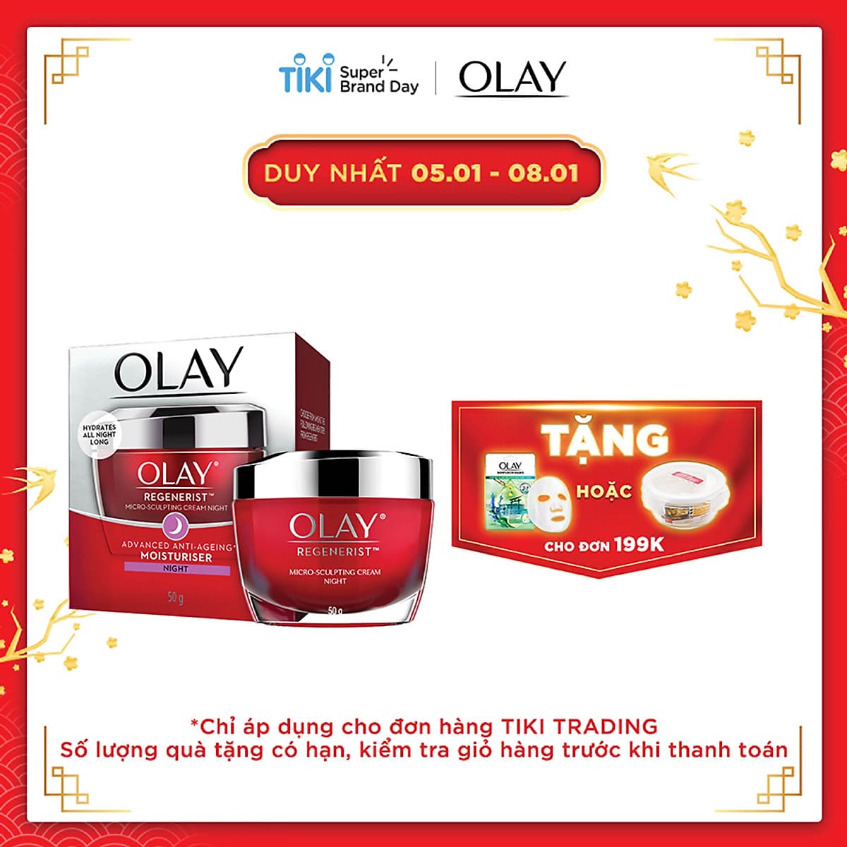 Kem Vi Dưỡng Ban Đêm Olay Regenerist (50G)