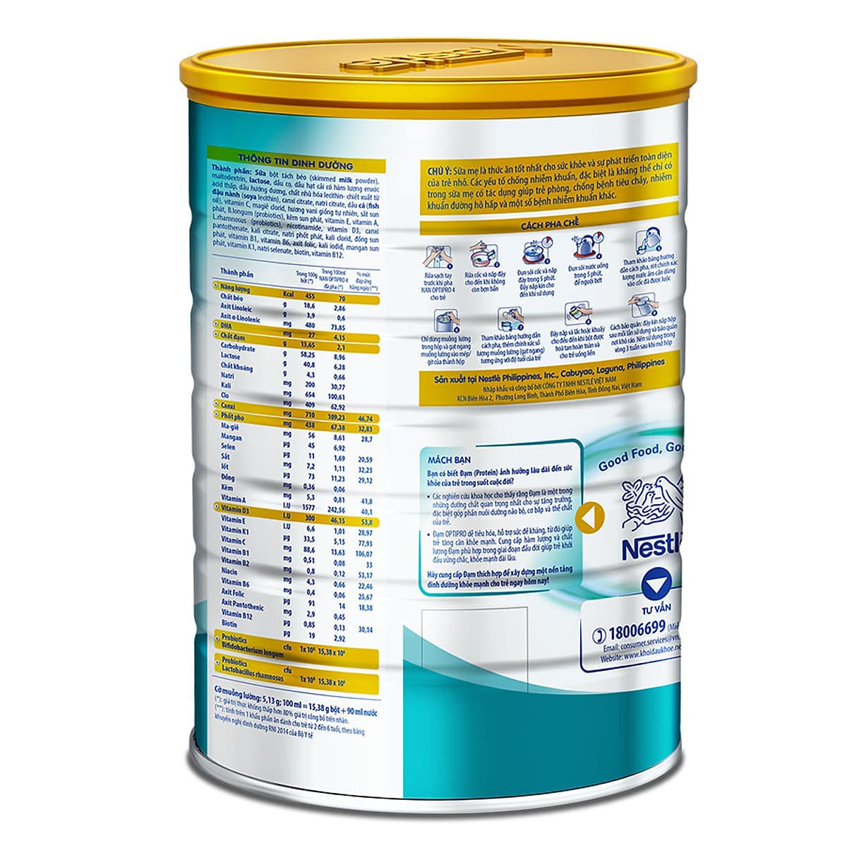 Sữa Bột Nestlé NAN Optipro 4 (1.8kg)