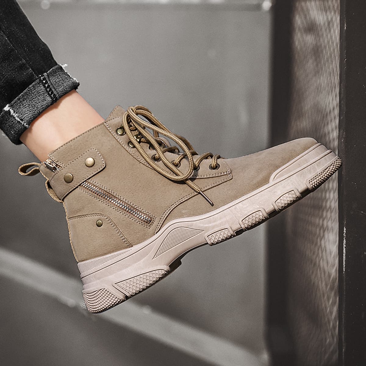 Giày Nam  Giày Sneaker Thể Thao Nam Cổ Cao Phong Cách Hàn Quốc G33