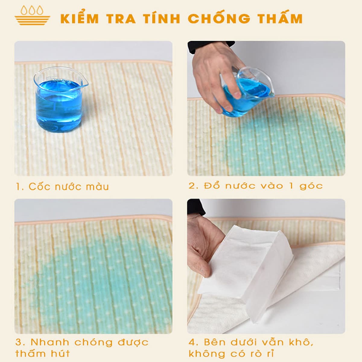 Tấm lót chống thấm cho bé Organic Good Cotton Babyup. Miếng lót chống thấm 4 lớp, mềm mại, thoáng khí, siêu thấm hút, có thể giặt, an toàn cho bé