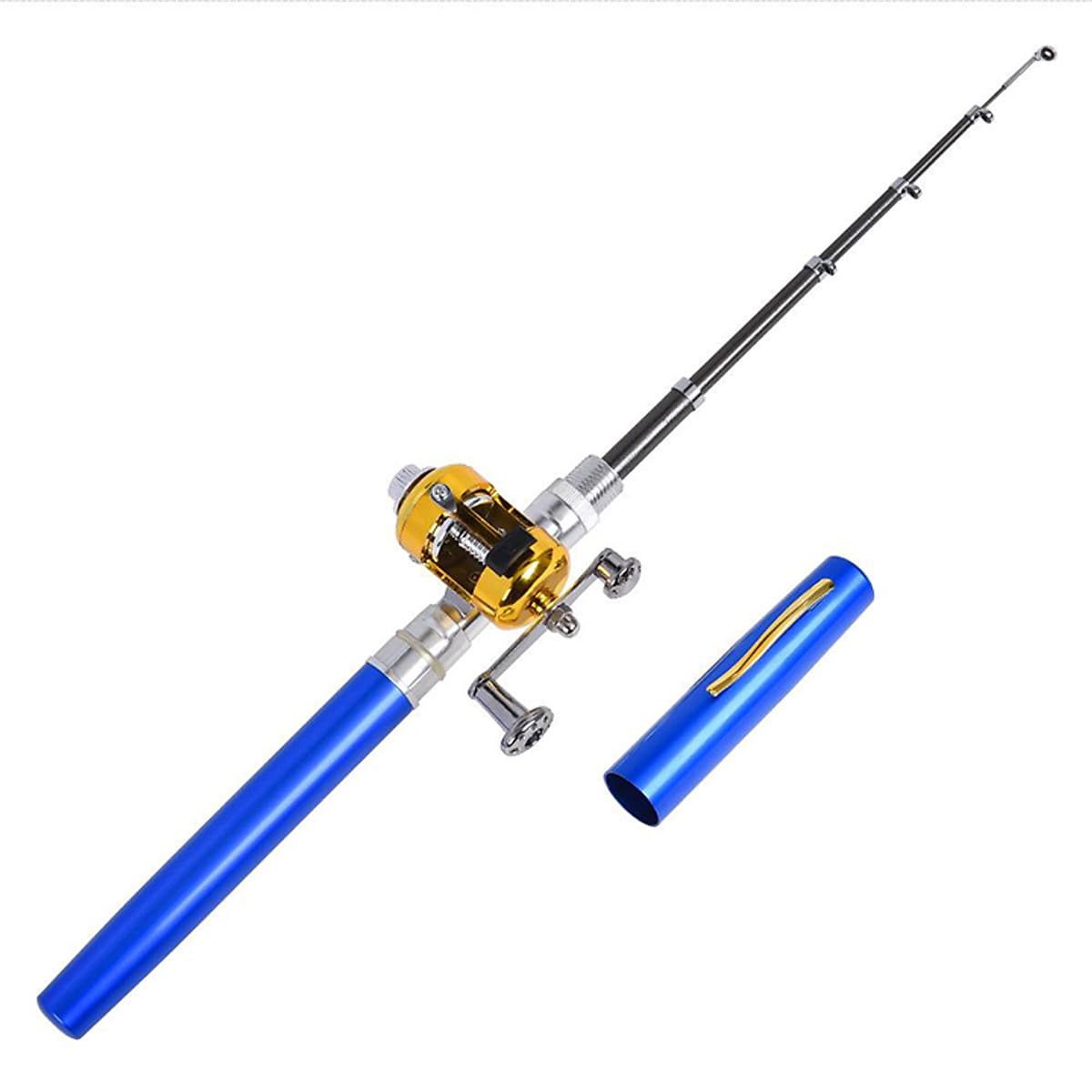 Cần câu cá - Cần câu máy mini nhỏ gọn 4 chi tiết LEO hàng chính hãng dành cho người đi câu cá