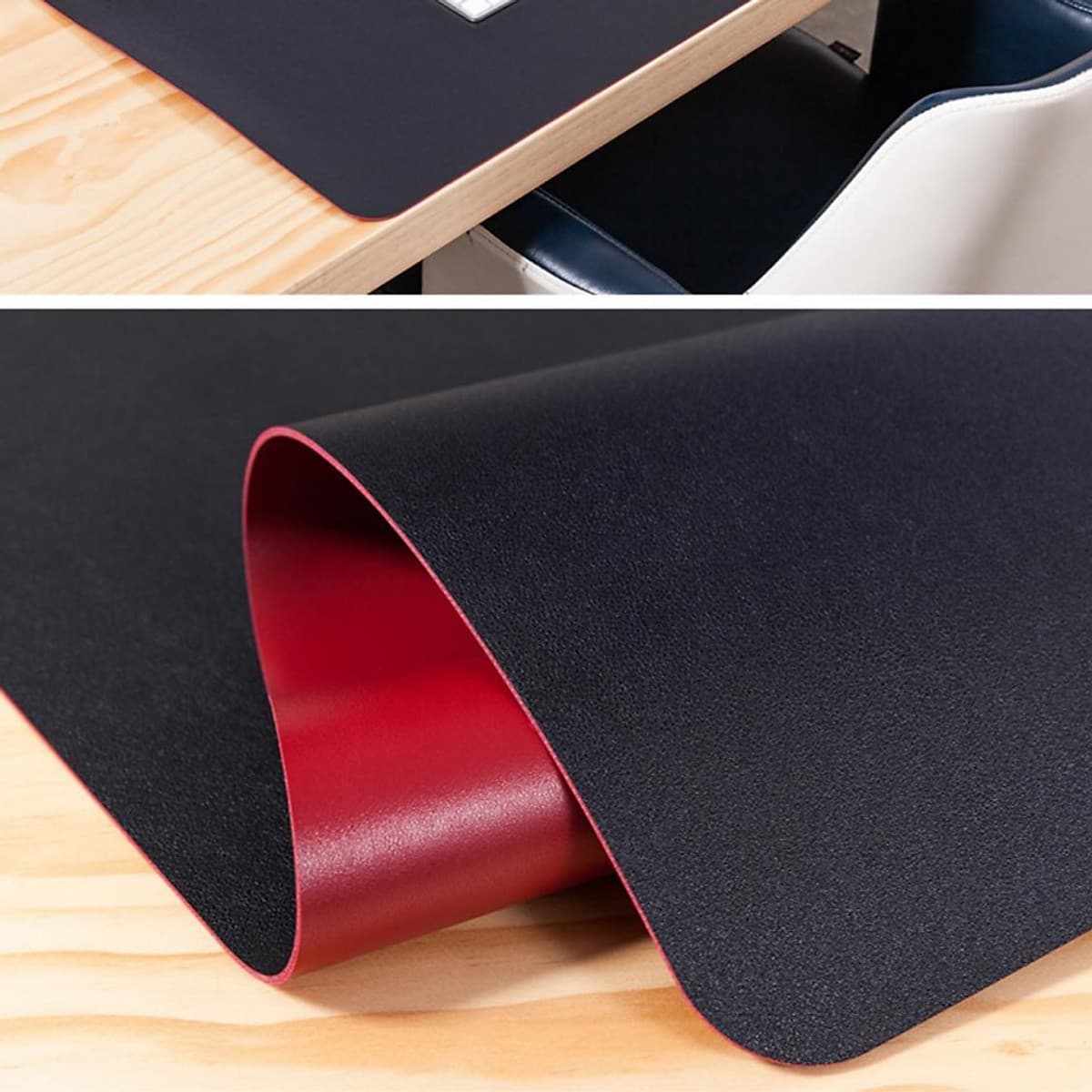 Bàn di chuột, miếng lót chuột 120 X 60 CM kiêm deskpad thảm da trải bàn làm việc hai mặt chống nước