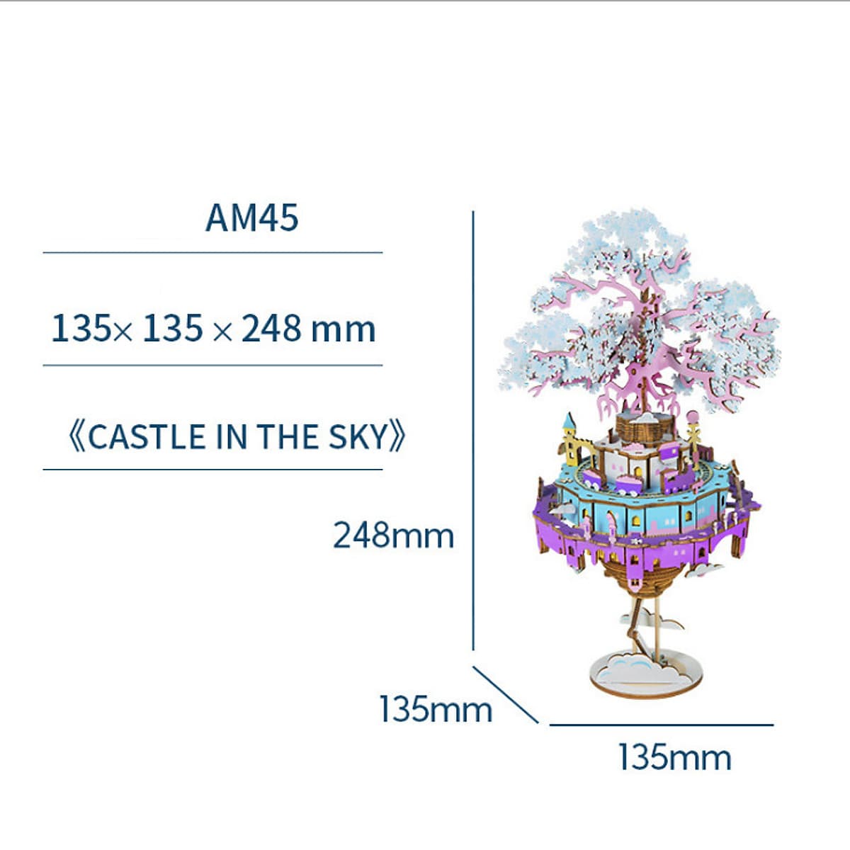 Đồ chơi lắp ráp gỗ 3D Mô hình Hộp nhạc Music Box AM41-AM45