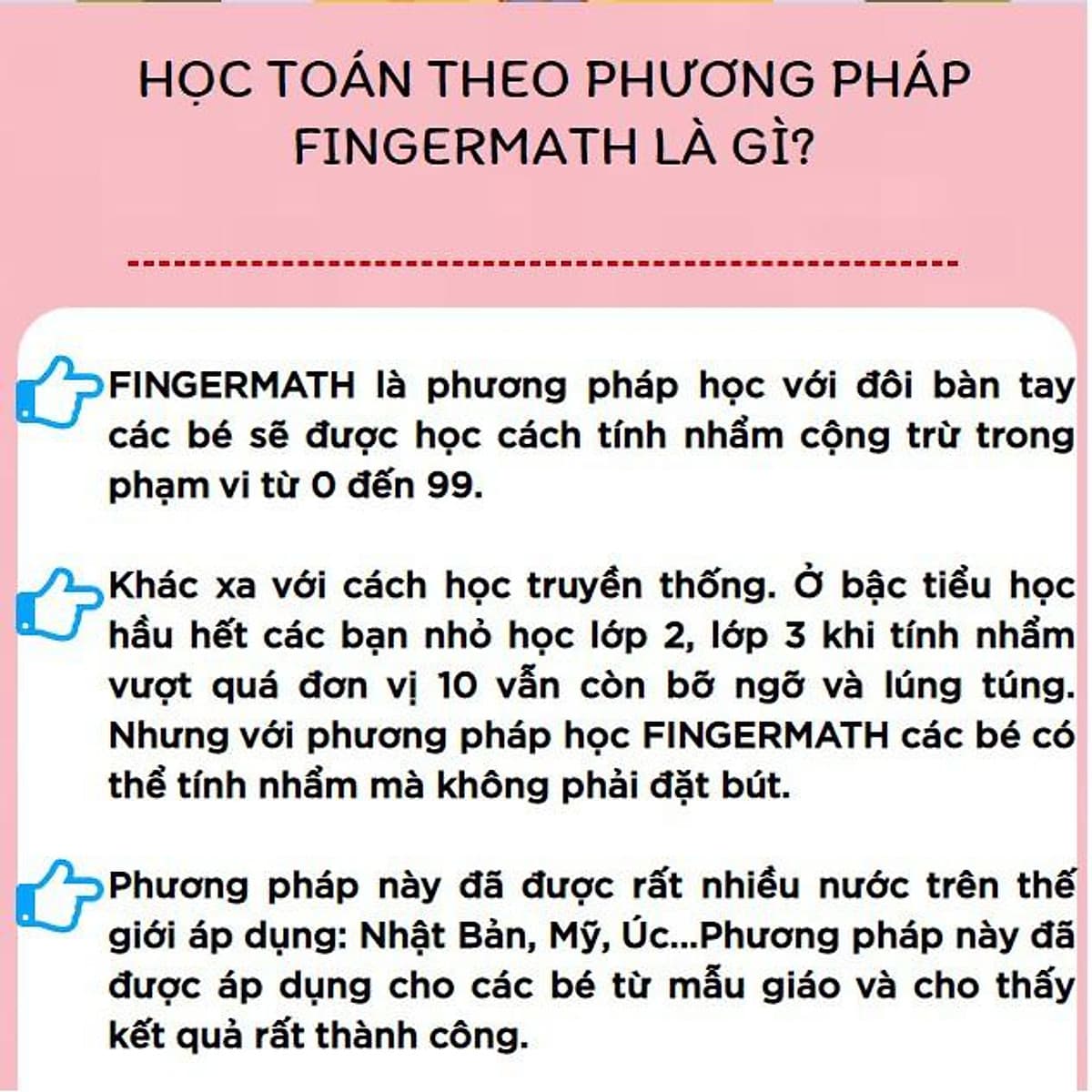  Khóa học NUÔI DẠY CON - Bé vui học toán theo phương pháp FINGERMATH NHẬT [UNICA.VN