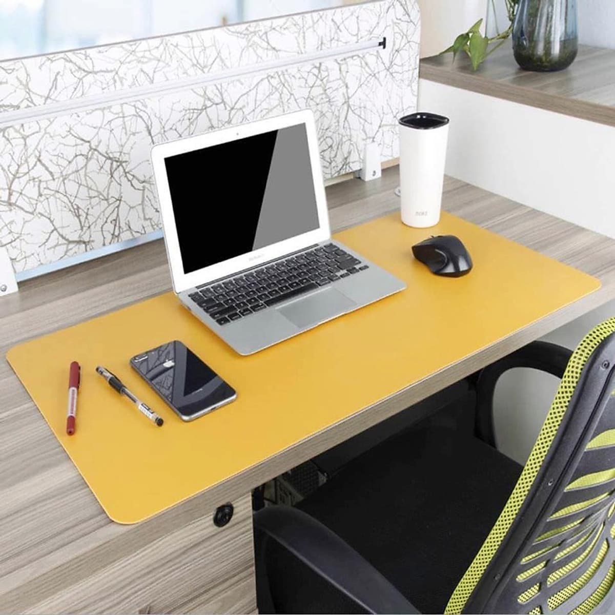 Bàn di chuột, miếng lót chuột 120 X 60 CM kiêm deskpad thảm da trải bàn làm việc hai mặt chống nước