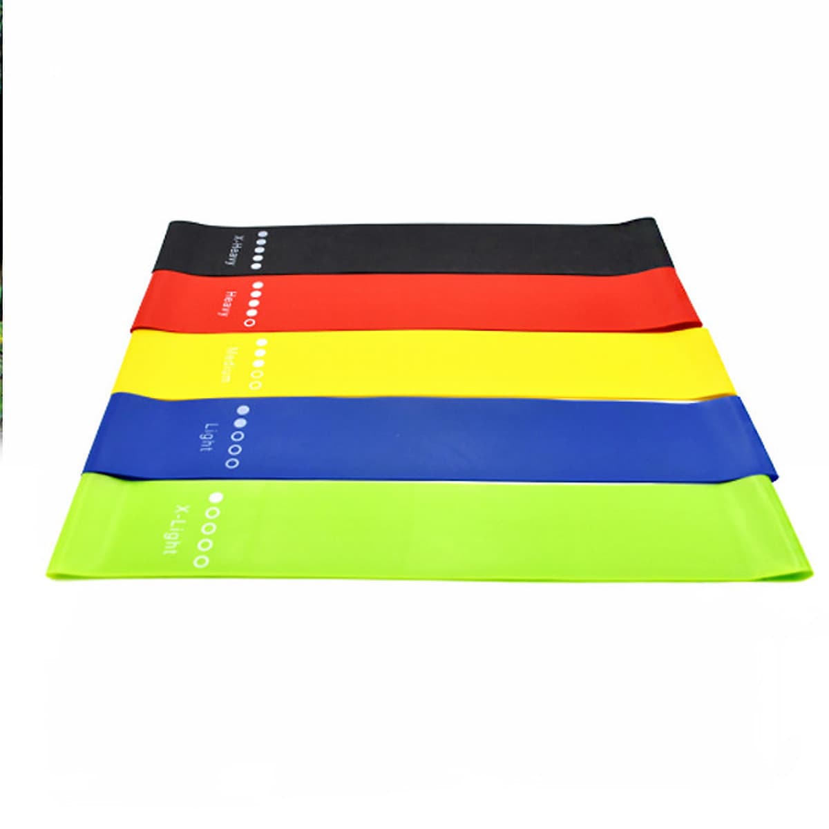 Bộ 5 dây đàn hồi tập gym, dây đàn hồi  mini band tập yoga dây đàn hồi kháng lực cao cấp, dây đàn hồi tập thể dục Cleacco ( bộ 5 dây đủ màu trong 1 túi )