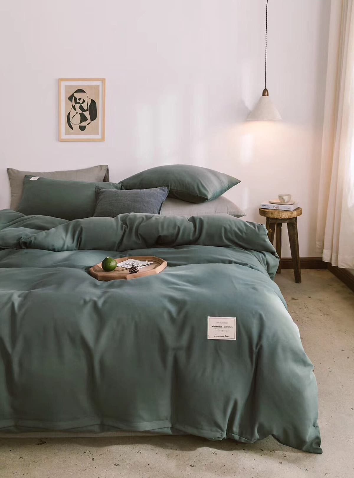 Bộ 4 món chăn ga gối cotton Tici cao cấp TC45 hàng đẹp (set gồm 1 ga, 1 chăn có khóa lồng được ruột, 2 vỏ gối)