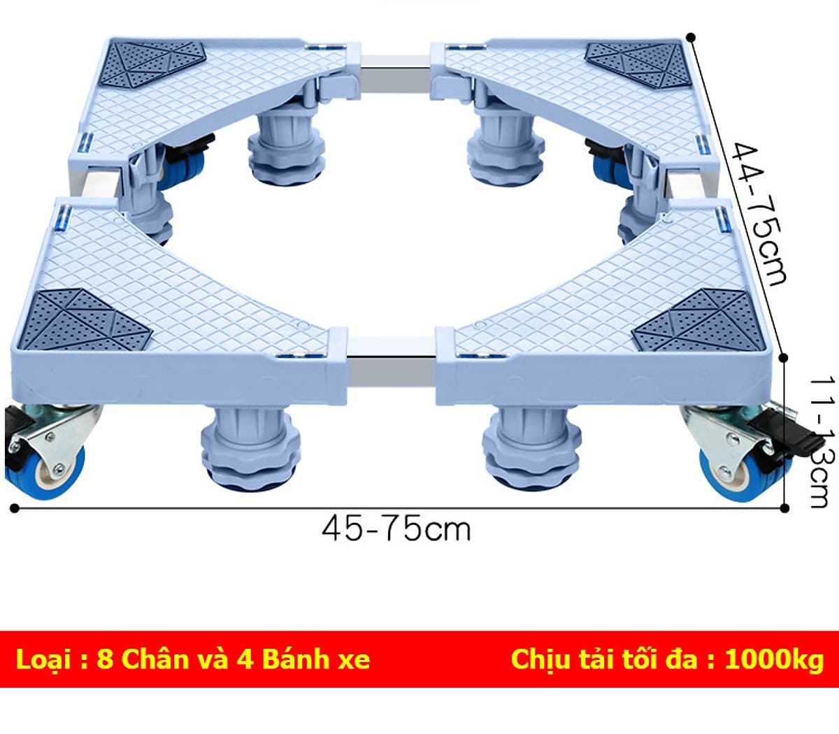 Chân đế máy giặt tủ lạnh inox cao cấp tải trọng 1000kg - hàng nhập khẩu