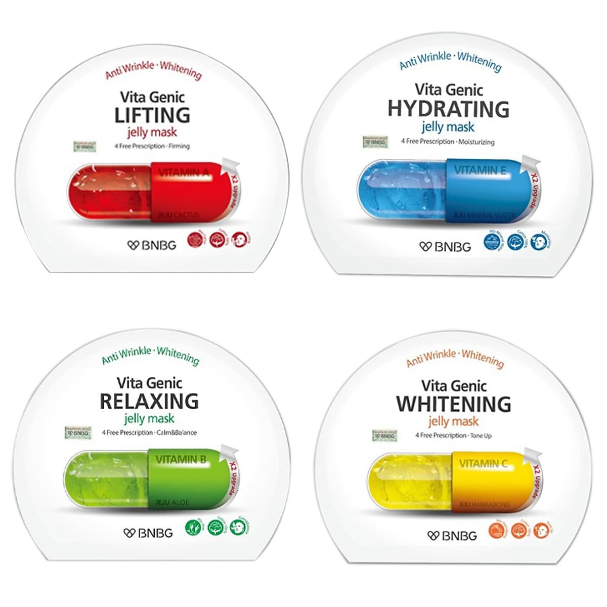 Combo 10 Mặt nạ BNBG Vita Genic Jelly Mask 30ml x10 (Lifting, Whitening, Relaxing, Hydrating)