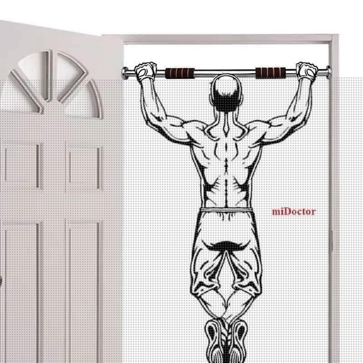 Xà Đơn Treo Tường Gắn Cửa Đa Năng Độ Dài Tùy Chỉnh Giúp Bạn Tập Gym, Tập Cơ Bụng, Cơ Vai, Cơ Xô 60-120Cm - Chính Hãng miDoctor (Màu Ngẫu Nhiên)