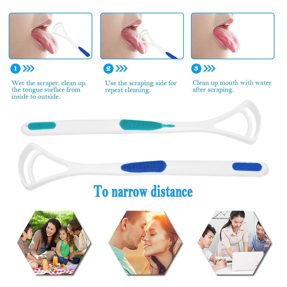 Dụng Cụ Cạo Lưỡi Vệ Sinh Răng Miệng (2 Cây)