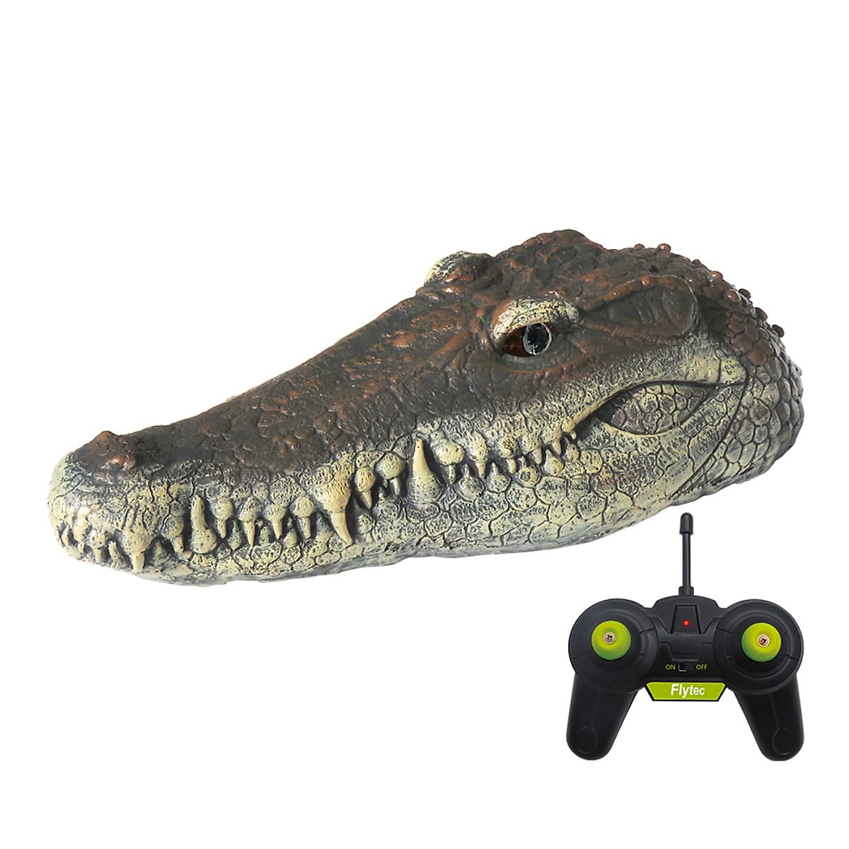 Flytec V005 RC Boat 2.4G Remote Control Electric Racing Boat For Pools With Simulation Crocodile Head Spoof Toy - Grey