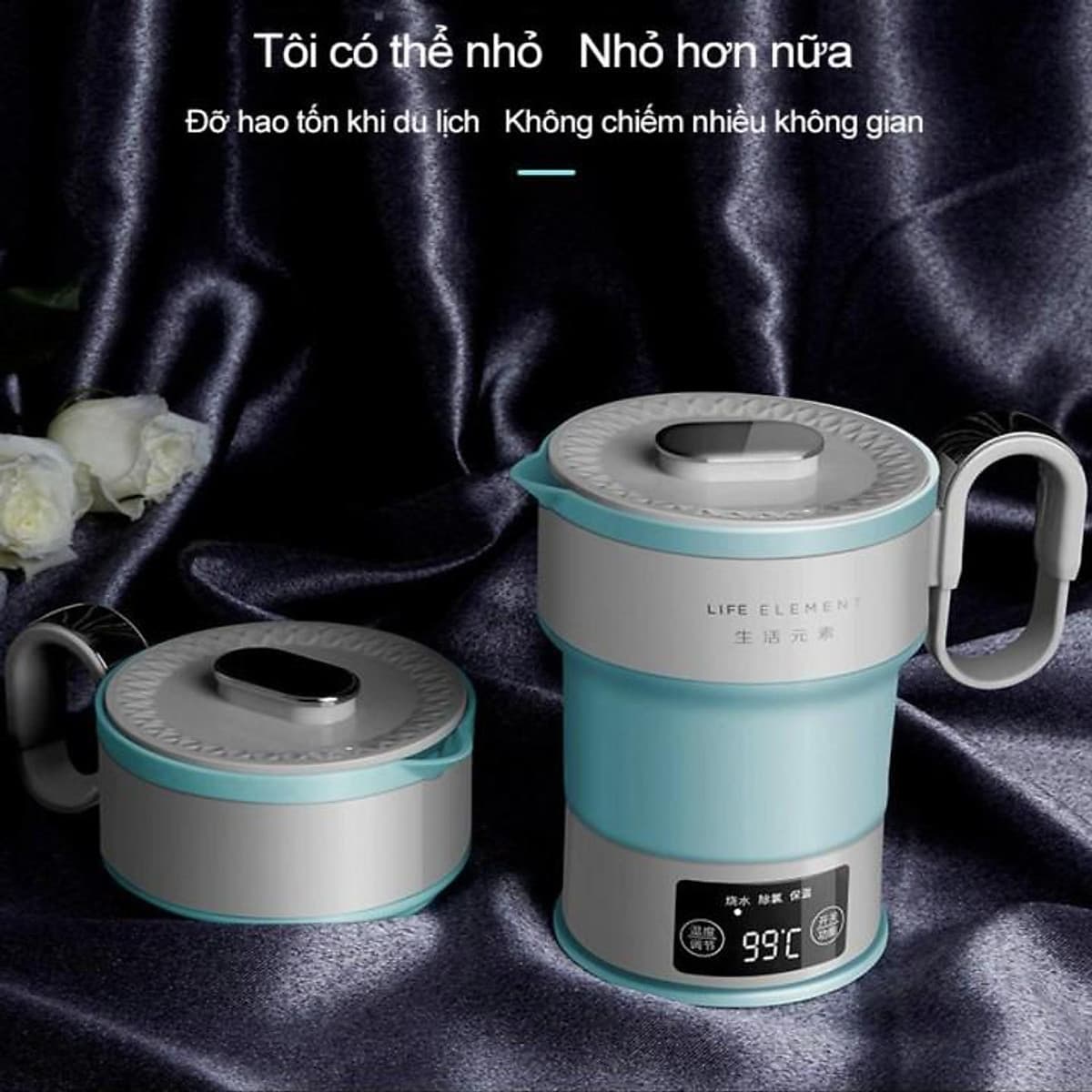 Ấm đun nước gấp gọn hiển thị số cao cấp