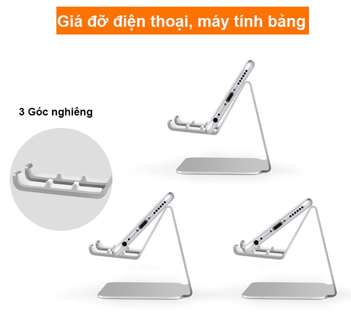 Giá Đỡ Để Bàn Điện Thoại Di Động, Máy Tính Bảng, Ipad Hợp Kim Nhôm Cao Cấp Có Thể Điều Chỉnh Góc Nghiêng. Hàng Chính Hãng Tamayoko FS088