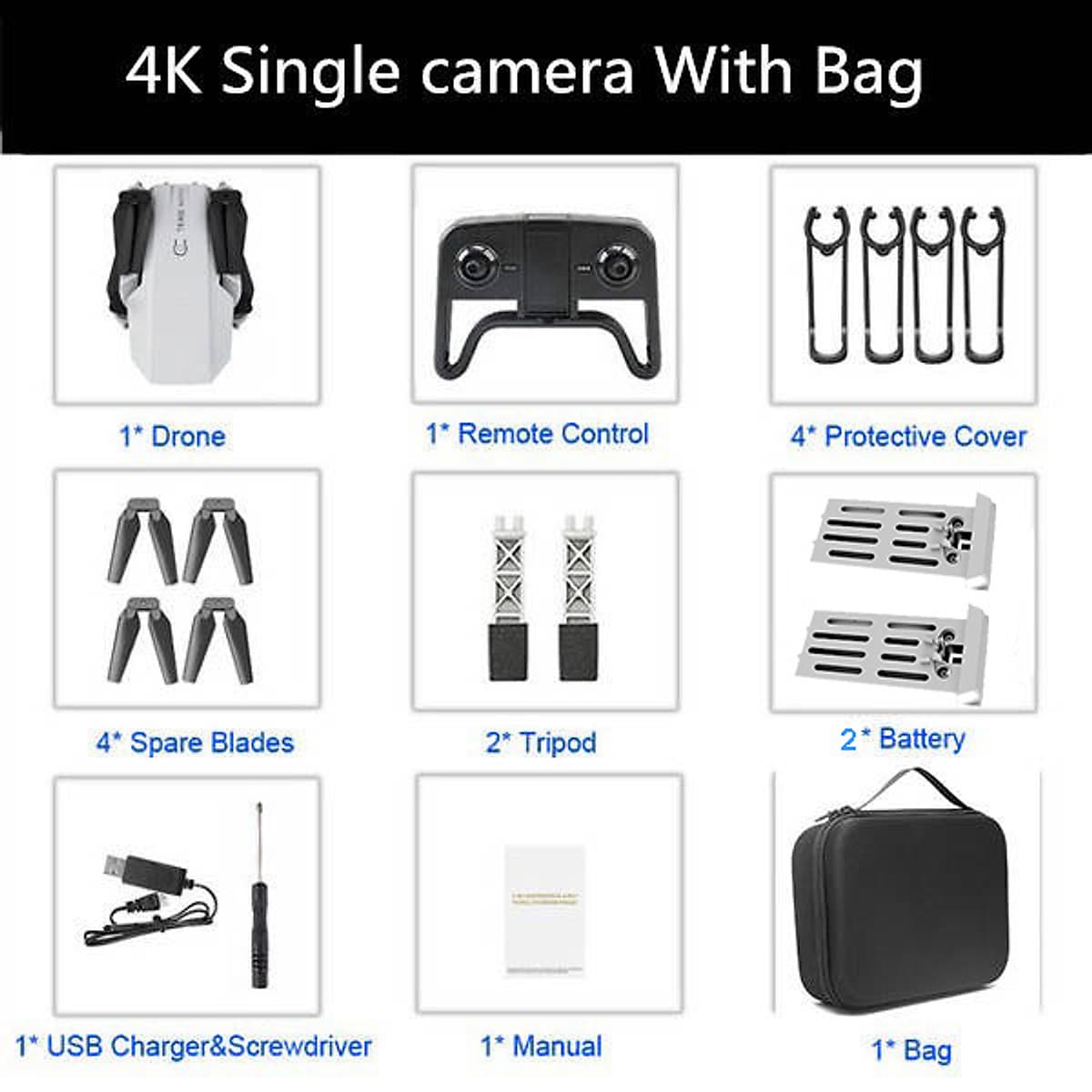 Flycam mini Pro 4K, gấp gọn truyền ảnh trực tiếp về điện thoại - Hàng chính hãng