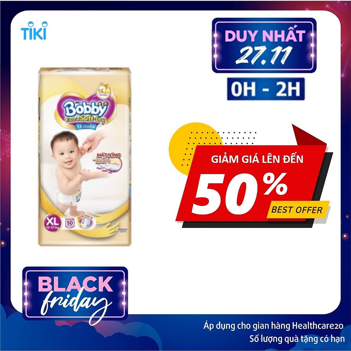 Tã Bobby Quần Extra Soft Dry 