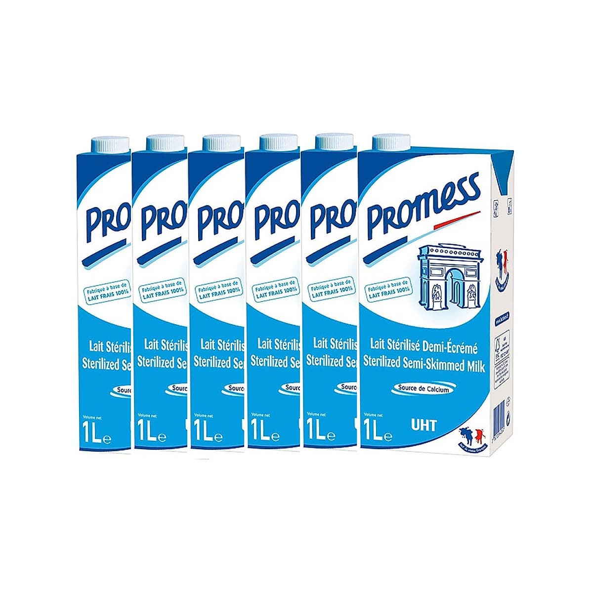 Thùng 6 Hộp Sữa Tươi Ít Béo Promess (1L /Hộp)