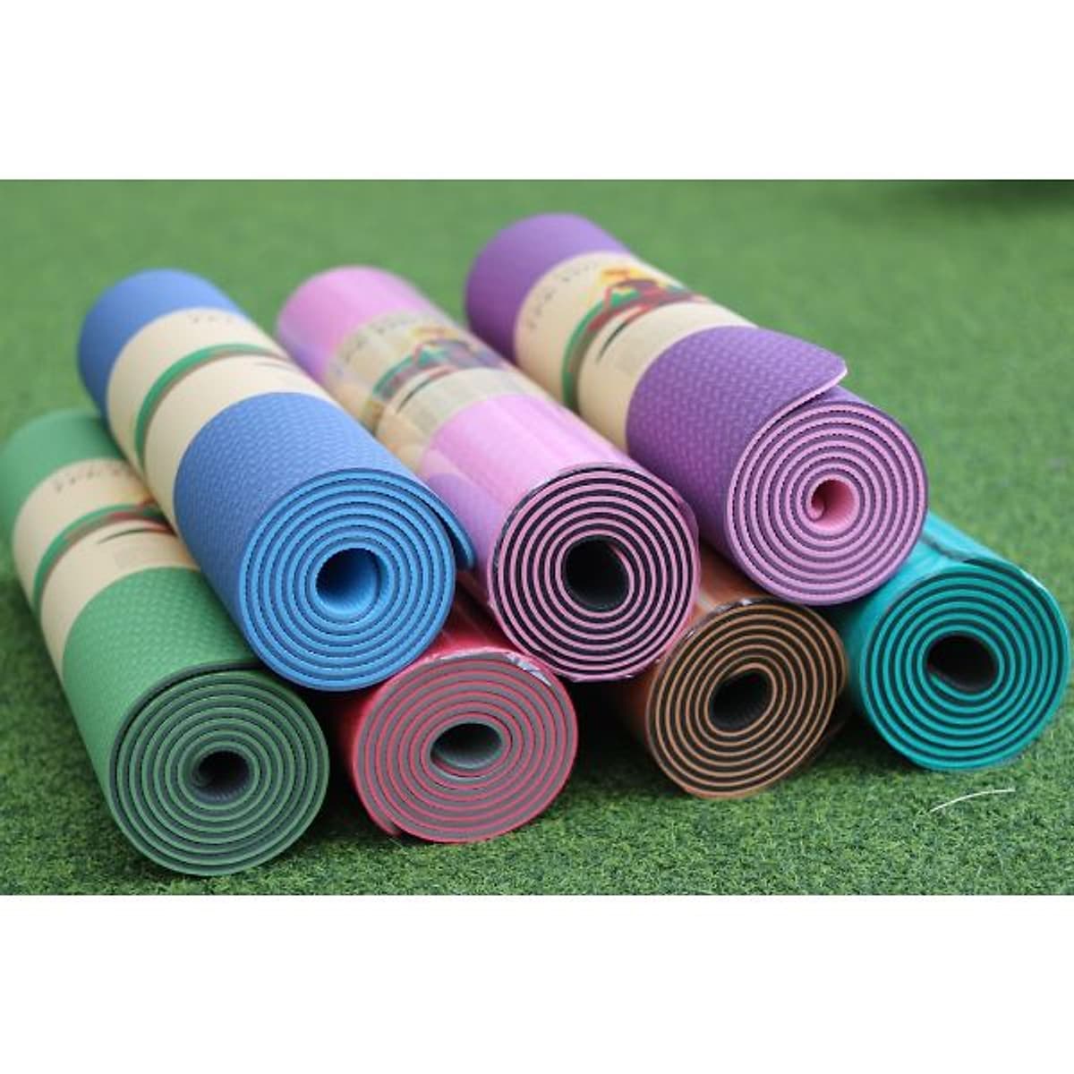 Thảm tập YOGA TPE Cao Cấp 2 lớp- 6mm dộ bám cao , chống trơn trượt 