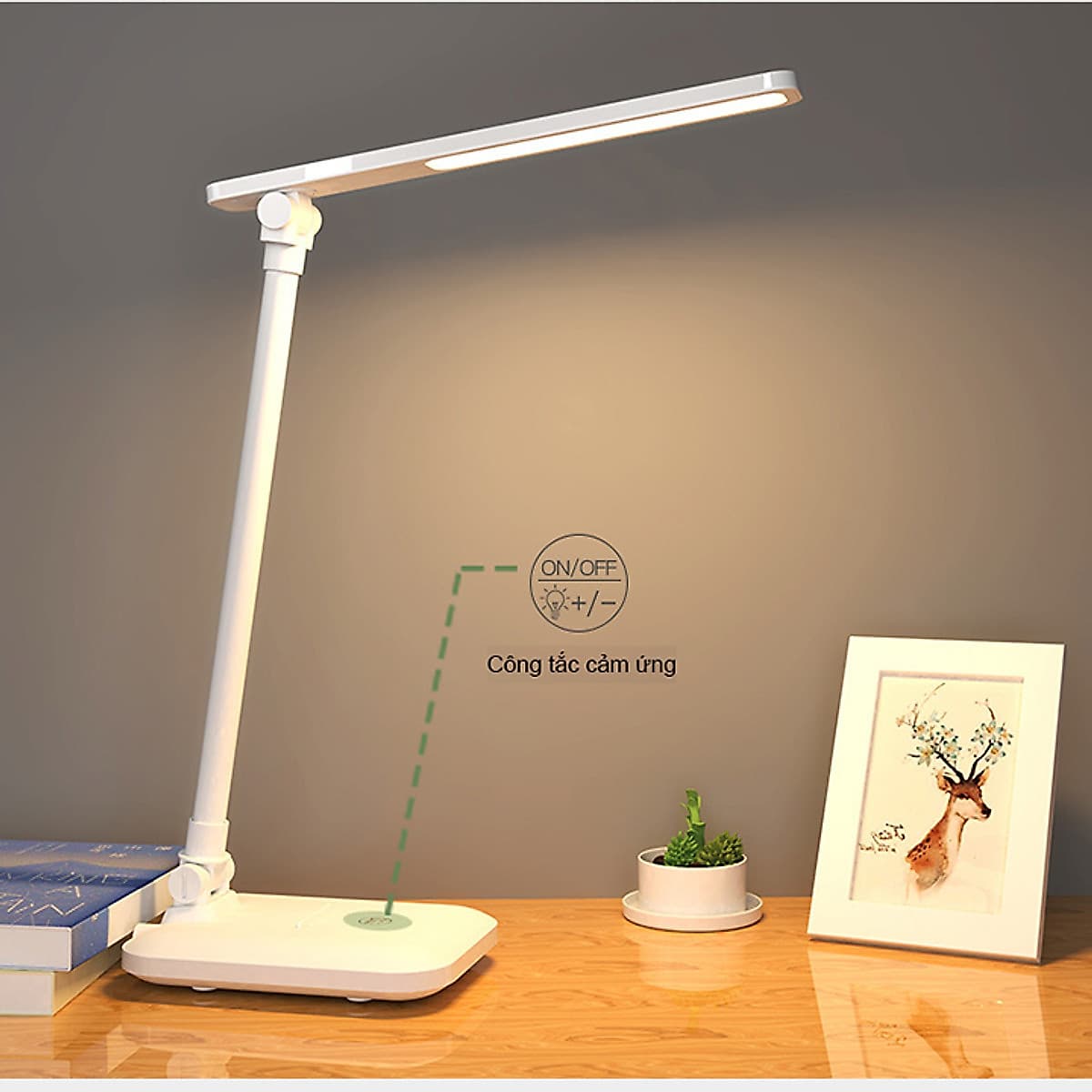 Đèn Bàn Học LED USB Di Động Cao Cấp Có Thể Gập Hai Chỗ – 03 Chế Độ Ánh Sáng Vàng Bảo Vệ Mắt Chống Cận - Hàng Chính Hãng  miDoctor