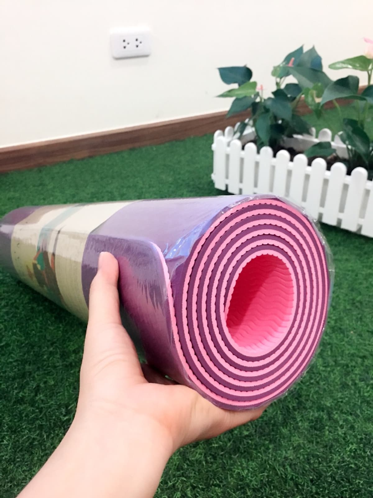 Thảm Tập Yoga 2 Lớp - Tặng Kèm Túi Đựng Thảm