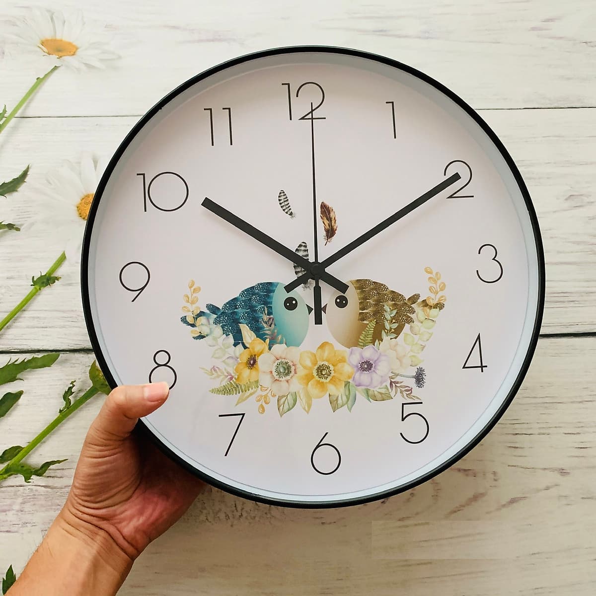 ĐỒNG HỒ TREO TƯỜNG KIM TRÔI - 30CM - PHONG CẢNH THIÊN NHIÊN - KÍNH DÀY - SẮC NÉT