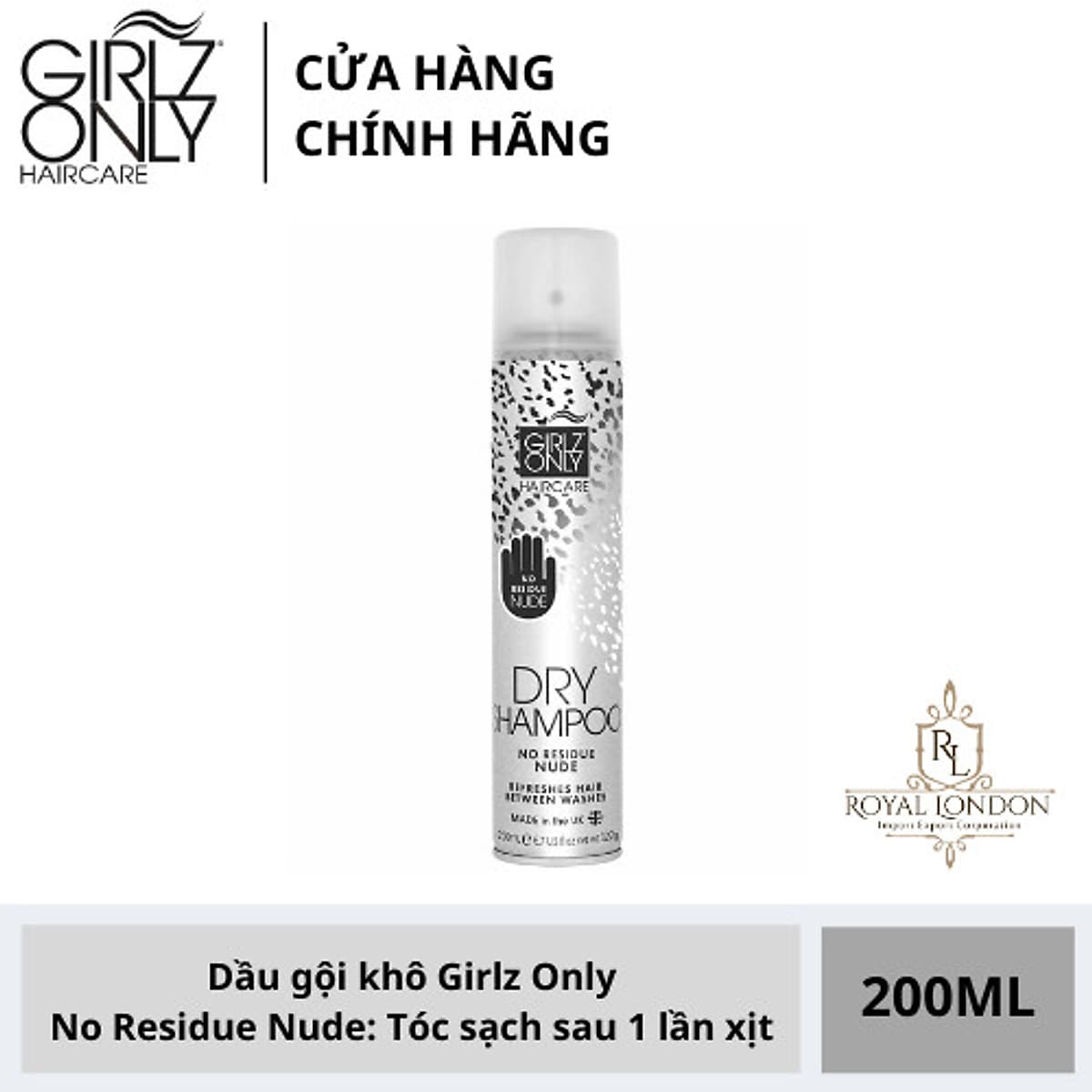 DẦU GỘI KHÔ GIRLZ ONLY 200ML, BỒNG BỀNH CHO TÓC BẾT, CÓ HƯƠNG THƠM, 5 PHÂN LOẠI, HÀNG CHÍNH HÃNG