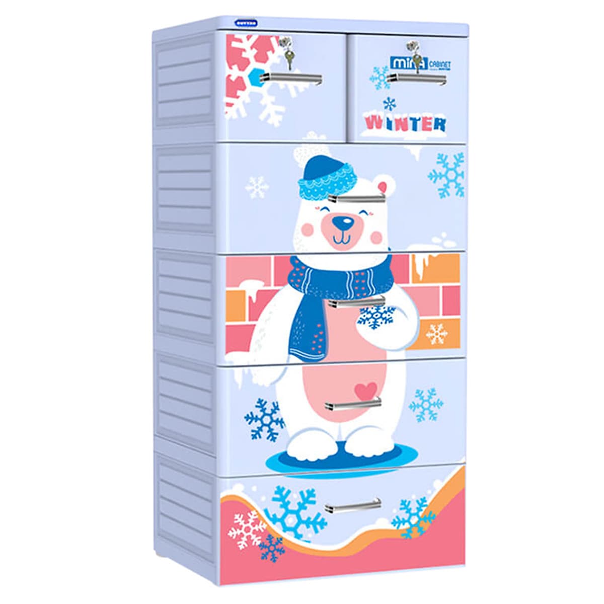 Tủ Mina 5 ngăn Duy Tân (Họa tiết ngẫu nhiên)
