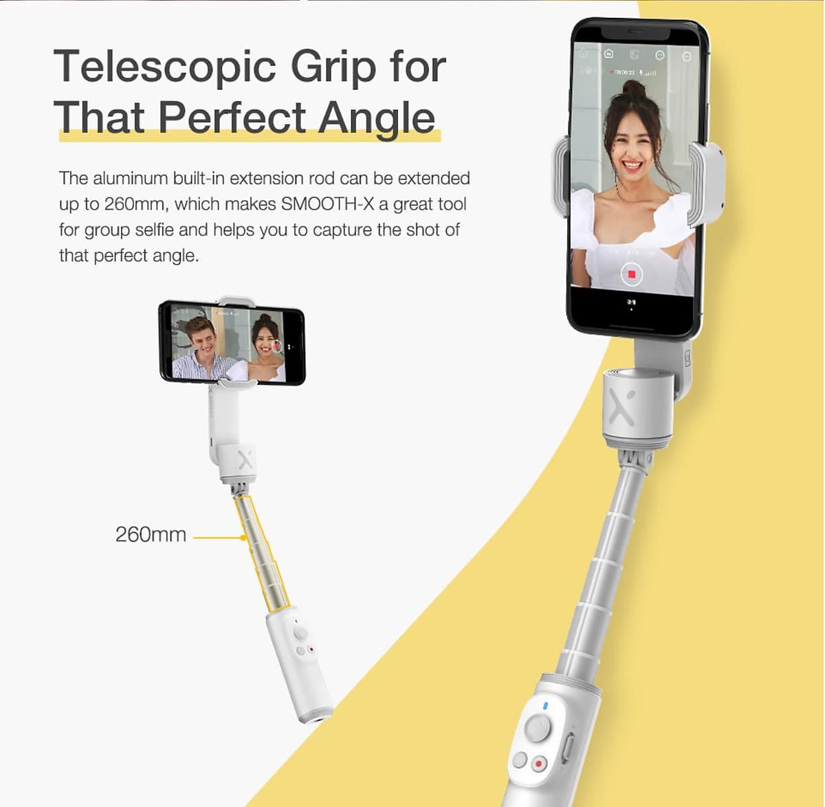 Tay cầm chống rung Gimbal Zhiyun Smooth X - Hàng Chính Hãng